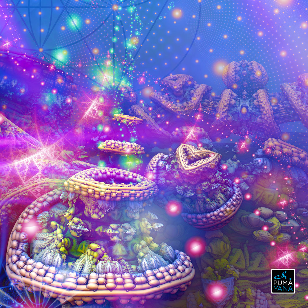 Psychedelic Art, psychedelic tapestry, EMF pendant