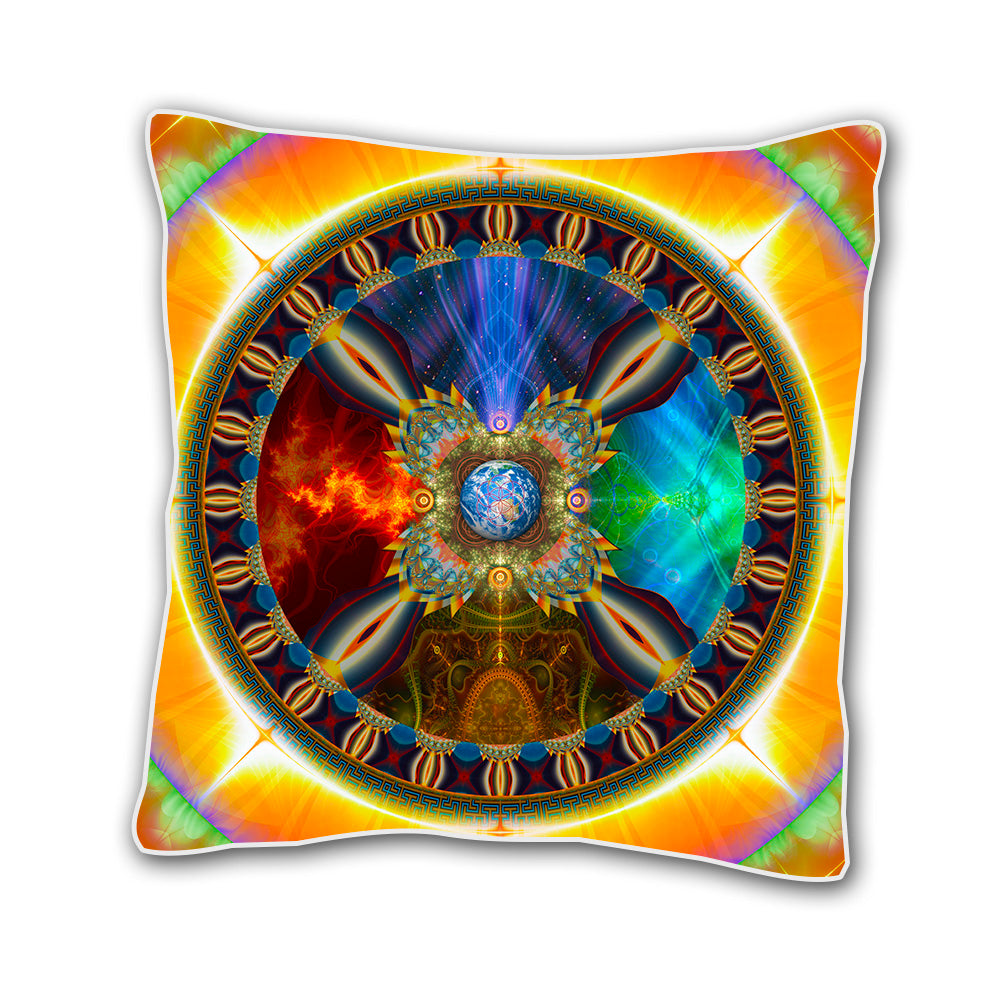 Shamanic Wheel of Life Cushion Cover