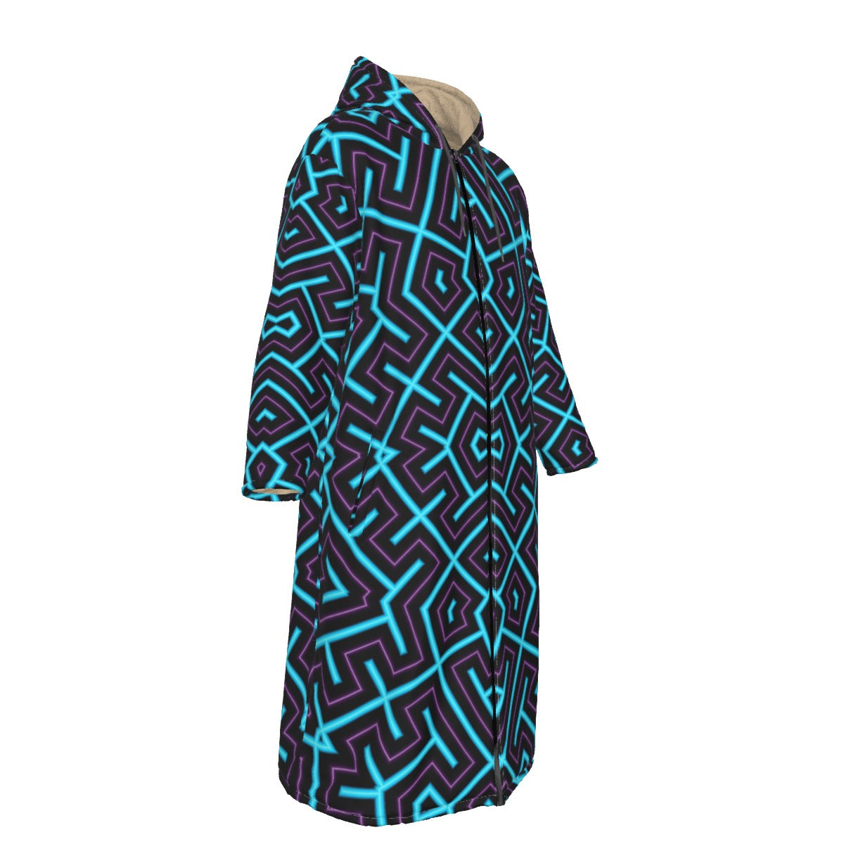 Geometric Cloak | Festival Cloak | Fleece Lined Windbreaker | Neo ...