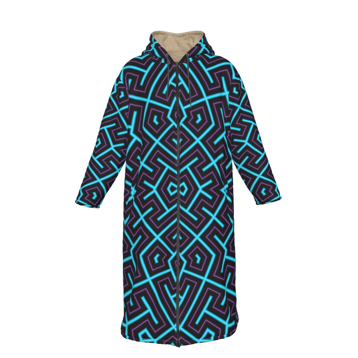 Geometric Cloak | Festival Cloak | Fleece Lined Windbreaker | Neo ...