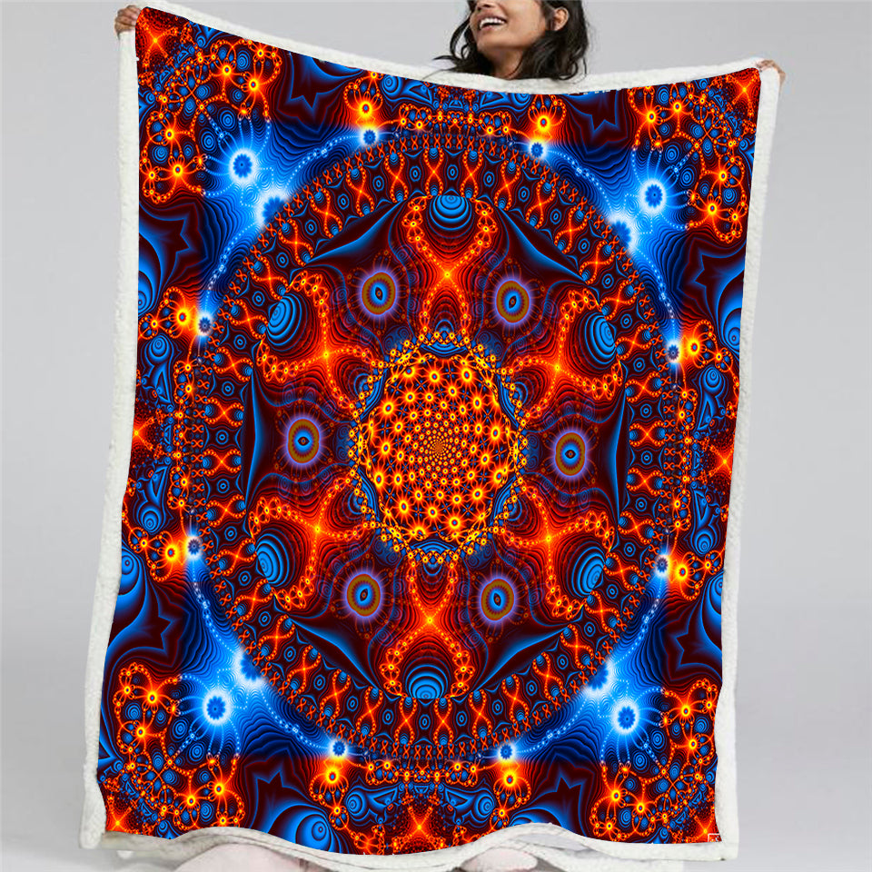 Cactivated DNA Psychedelic Throw Blanket