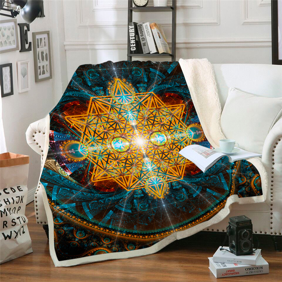 Sacred Geometry Throw Blanket 1