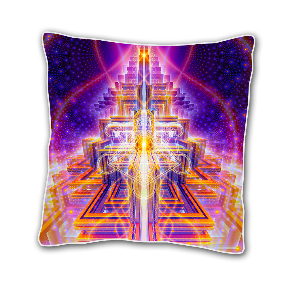 5D Light Temple Cushion Cover
