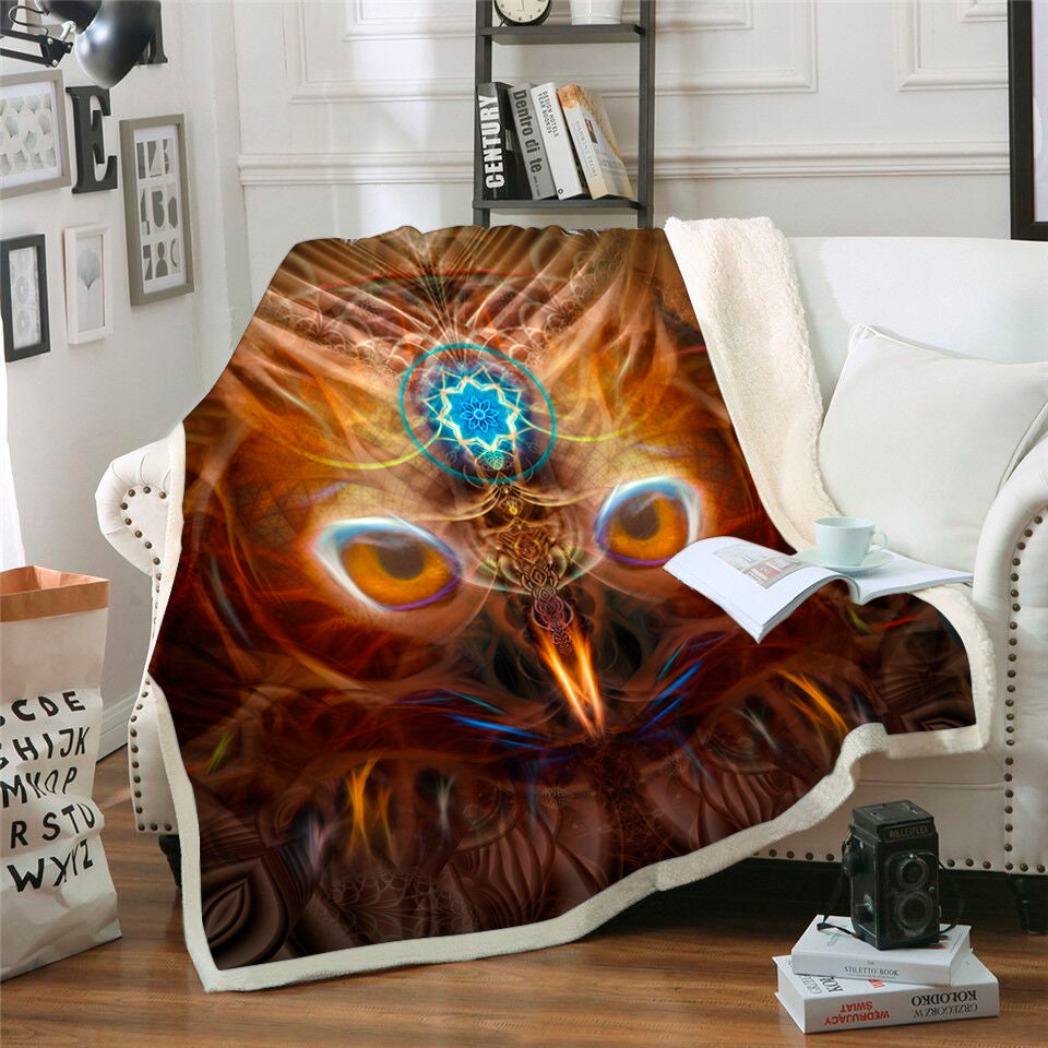 Owl Totem Throw Blanket 2