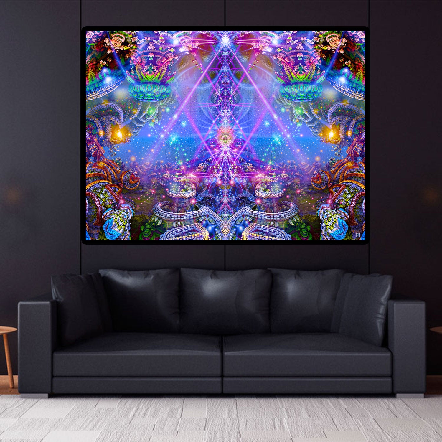 Psychedelic Art, psychedelic tapestry, EMF pendant