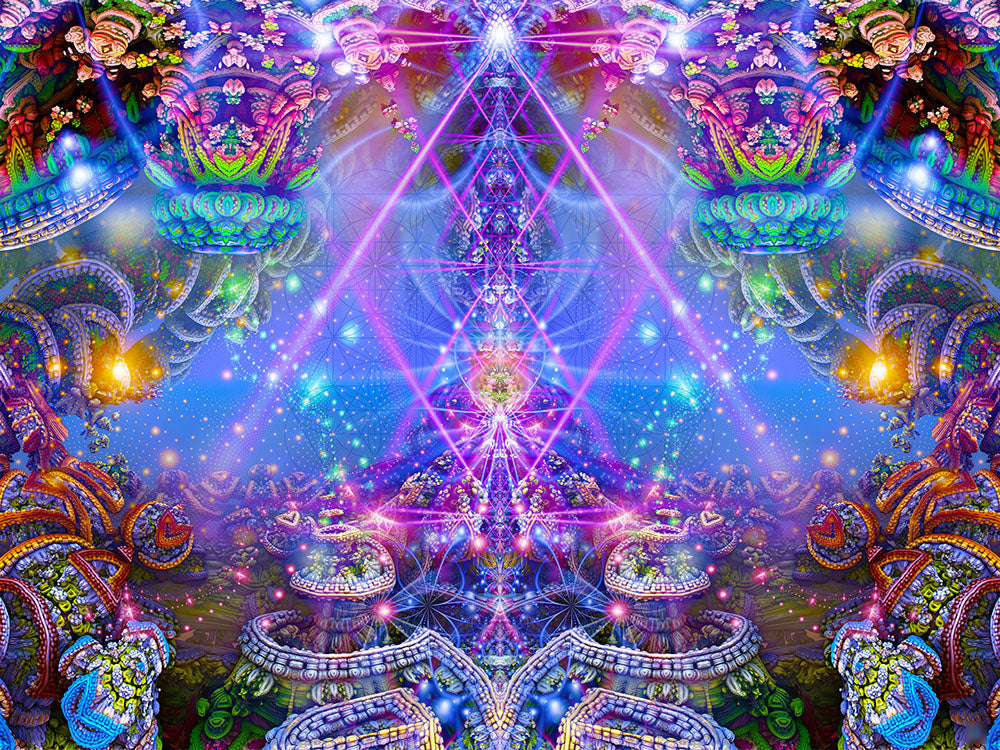 Psychedelic Art, psychedelic tapestry, EMF pendant