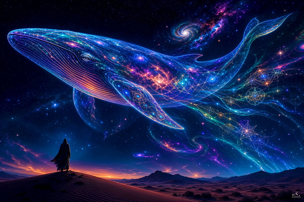 Cosmic Whale | Shamanic Visionary Artwork