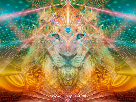 Lion Atlan Spirit | Animal Totem Visionary Artwork