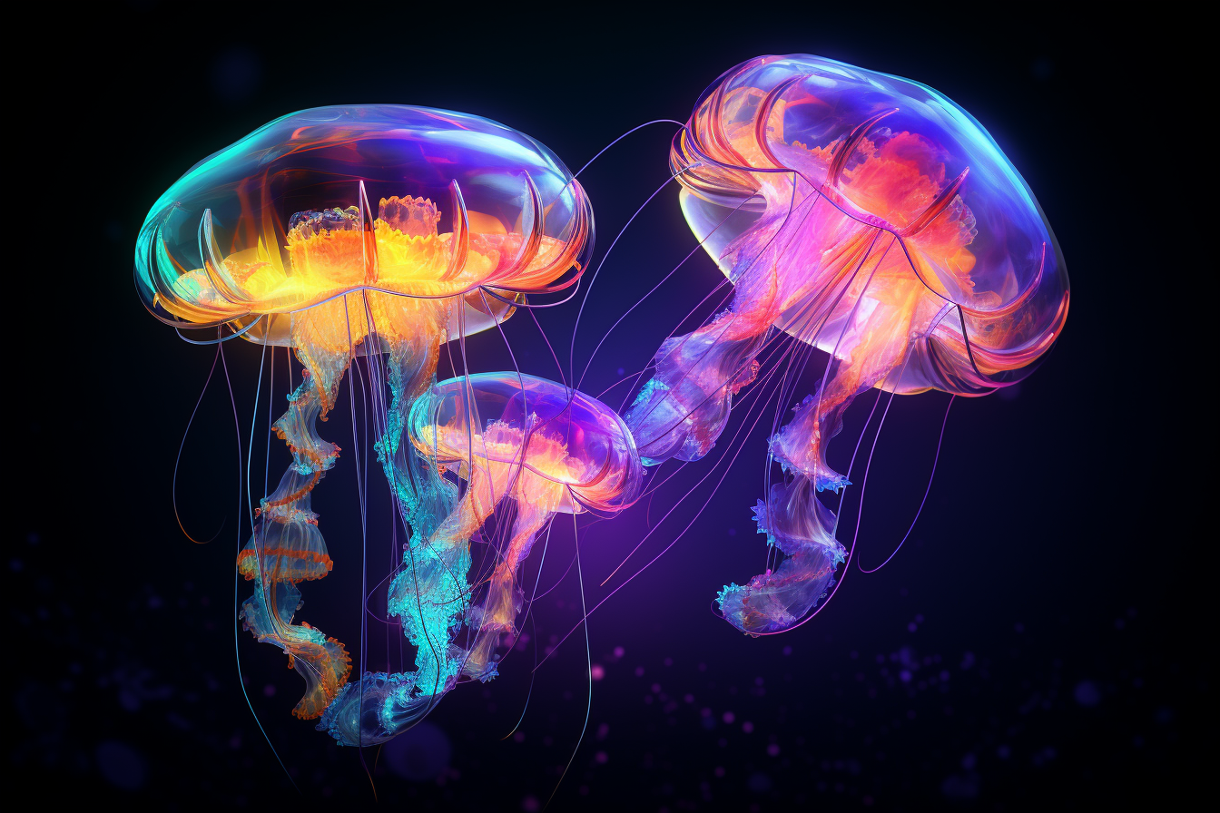 Psy Jelly Fish UV Reactive Wall Hanging | Shamanic Wall Hanging | Visionary Psychedelic Art | UV Ink Blacklight Psychedelic Tapestry