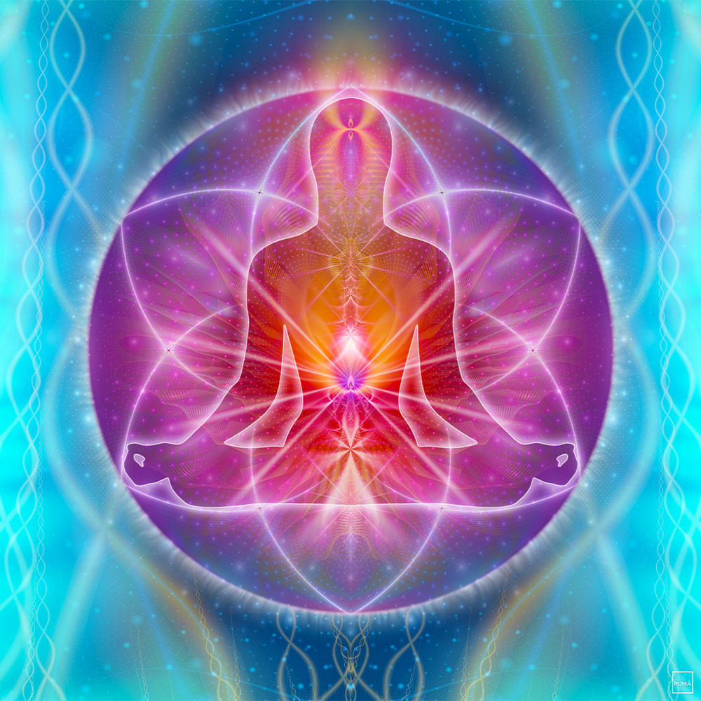 Violet Flame Temple | Healing Visionary Artwork