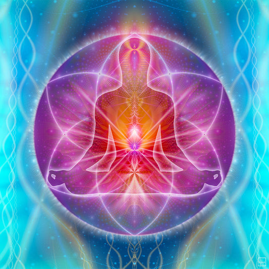 Violet Flame Temple | Healing Visionary Artwork