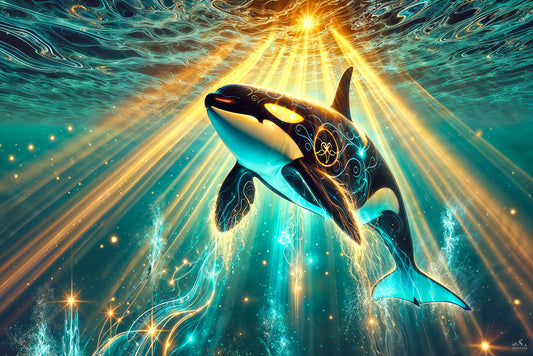 Cosmic Orca Whale | Galactic Visionary Artwork