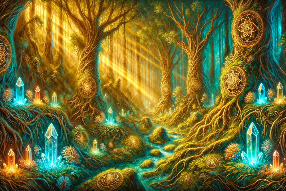 Whispers of the Sacred Forest | Galactic Visionary Artwork