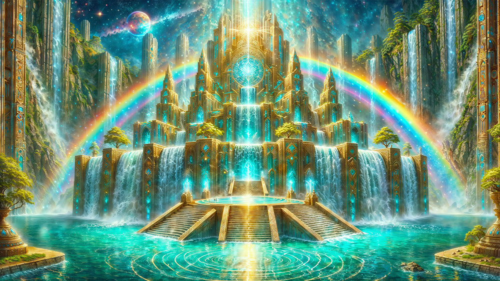 Lemuria Sacred Temple | Galactic Visionary Artwork