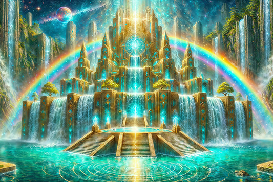 Lemuria Sacred Temple | Galactic Visionary Artwork