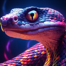 Snake Serpent UV Reactive Wall Hanging | Shamanic Wall Hanging | Visionary Psychedelic Art | UV Ink Blacklight Psychedelic Tapestry