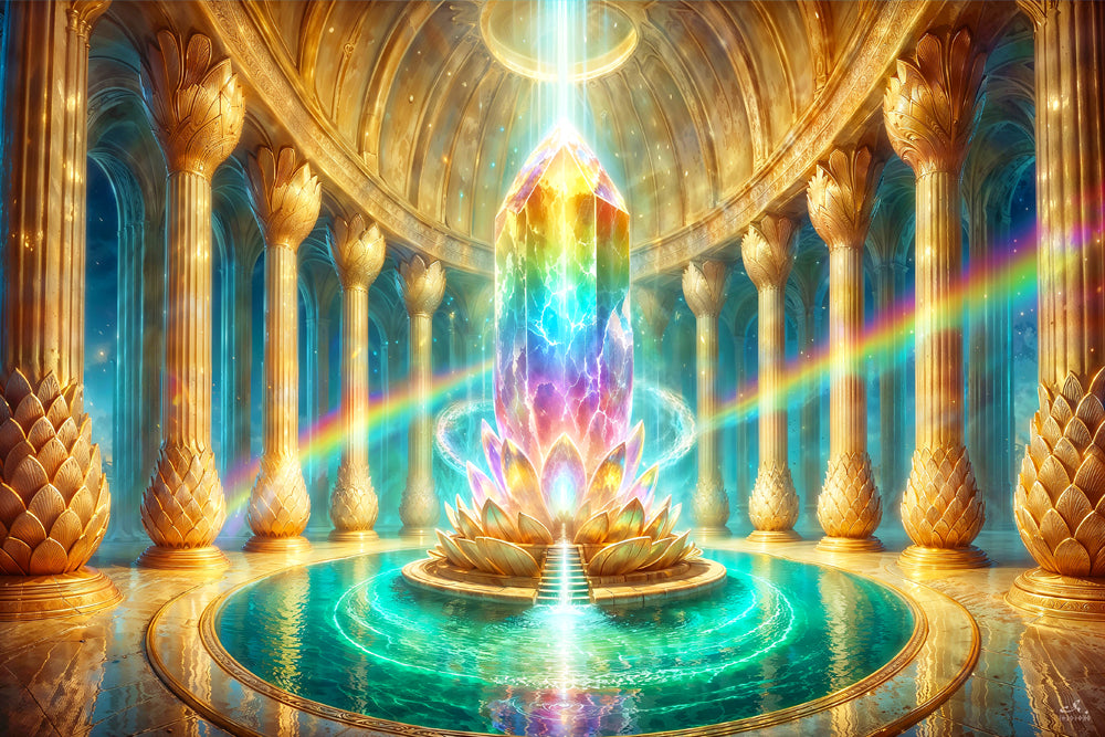 Lemurian Crystal Temple | Galactic Visionary Artwork