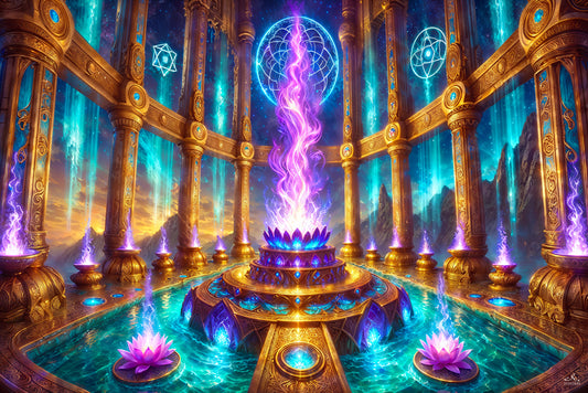 Violet Flame Temple | Galactic Visionary Artwork
