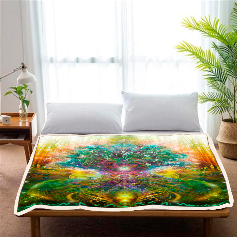 Healing throw blanket