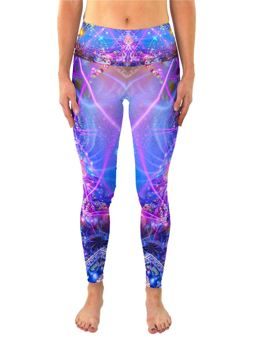 Recycled Yoga Leggings, Festival, Psychedelic