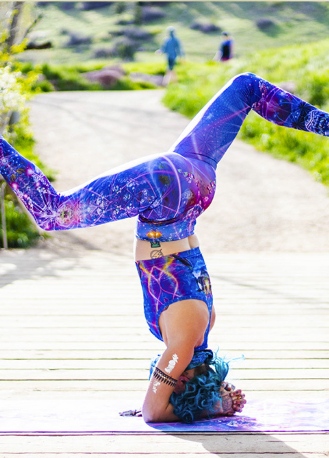 Recycled Yoga Leggings | Festival Pants | Psychedelic Gates of Atlantis