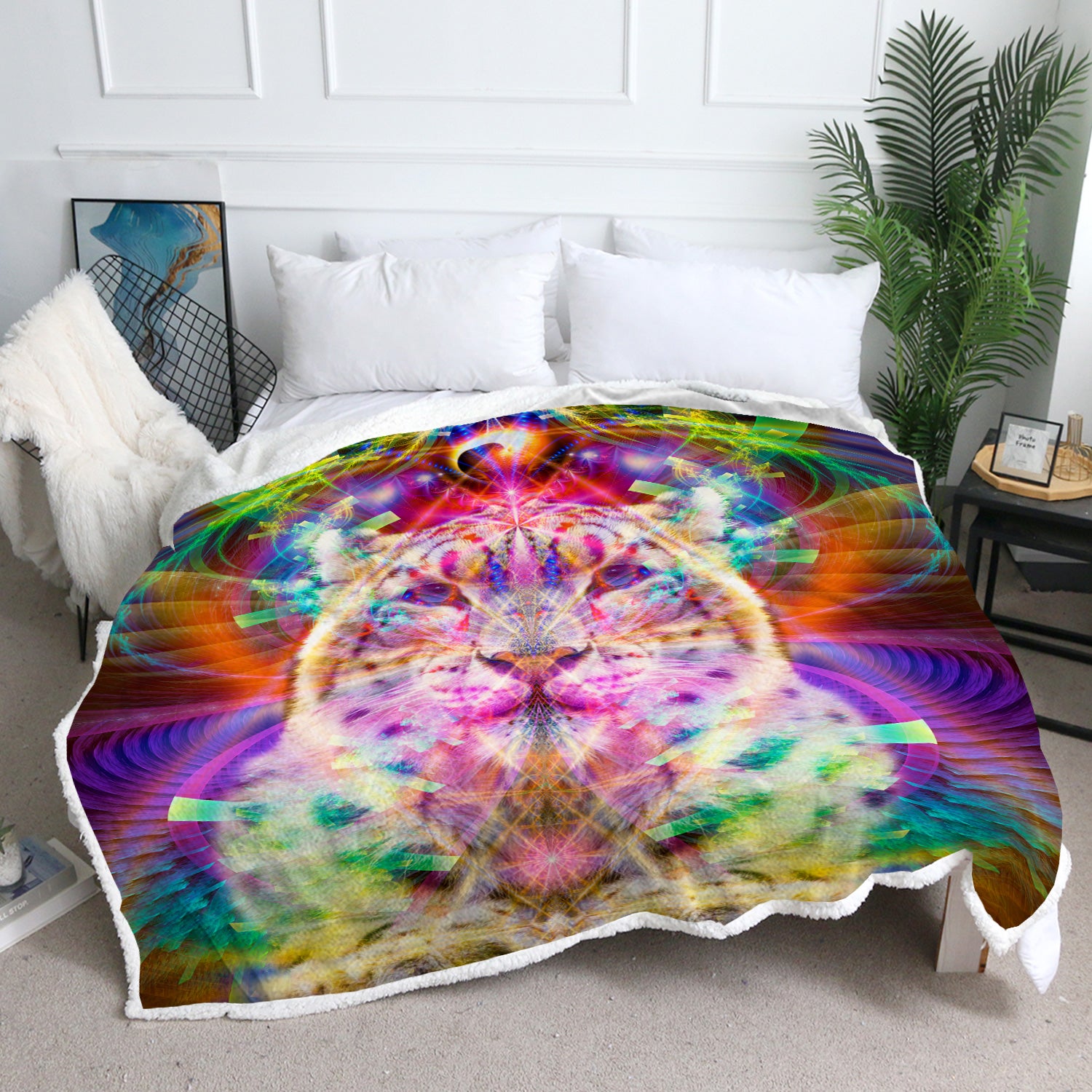 Snow Leopard Throw Blanket