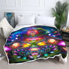 Psy Frog Fleece Blanket