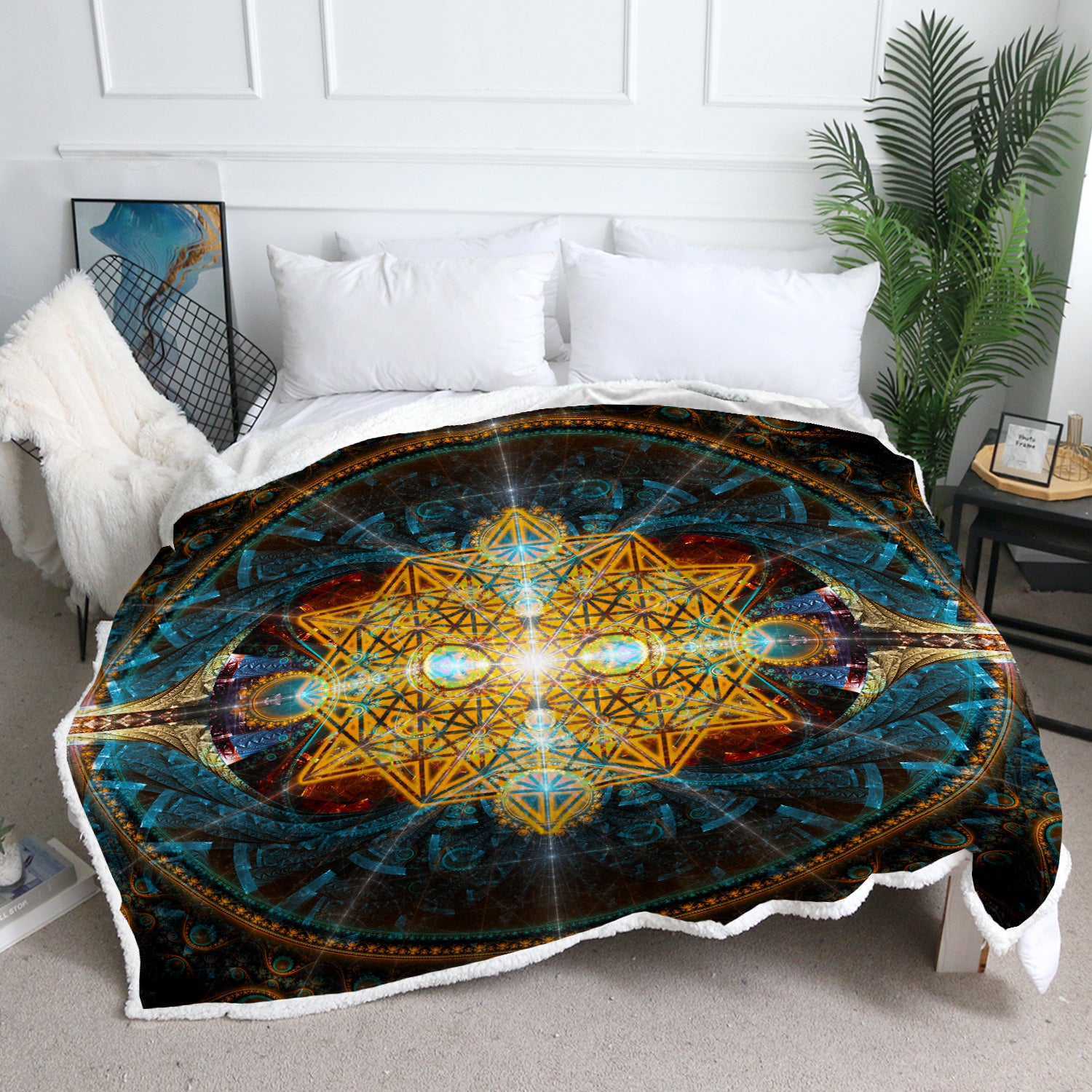 Sacred Geometry Throw Blanket