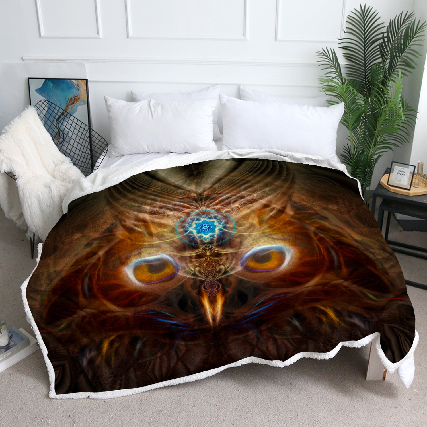 Owl Totem Throw Blanket