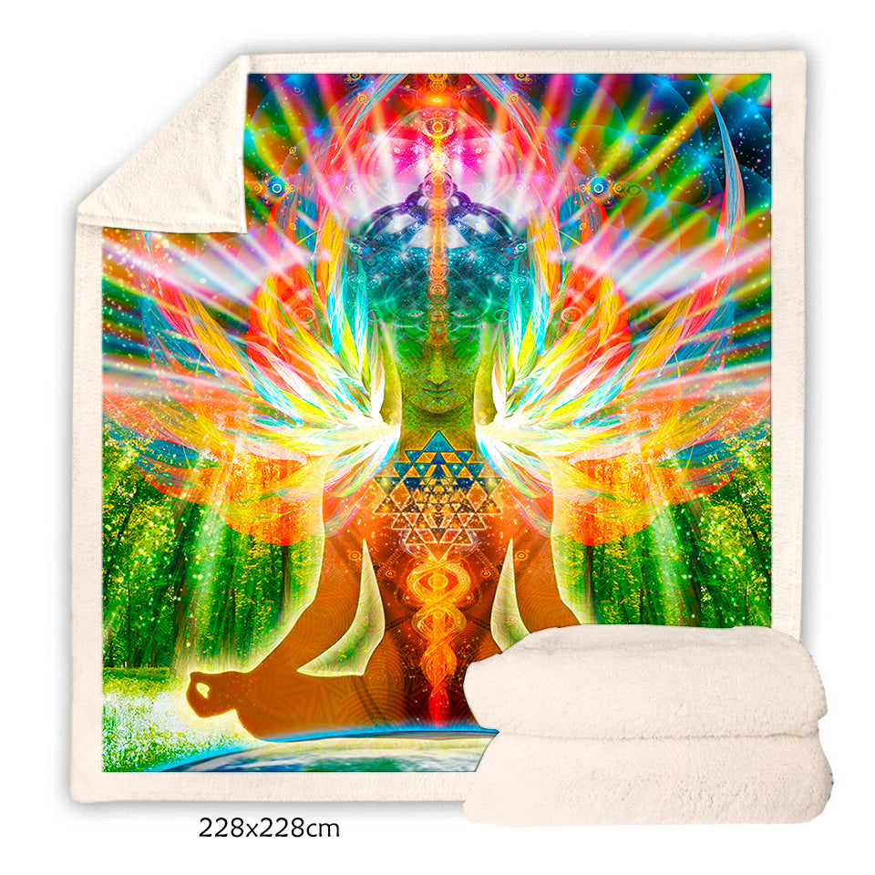 Sherpa Fleece Blanket Buddha Birth