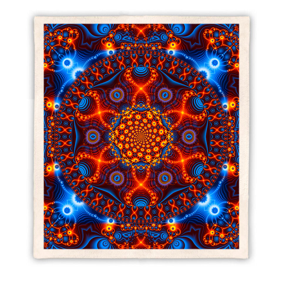 Psychedelic Throw Blanket Cactivated DNA 1