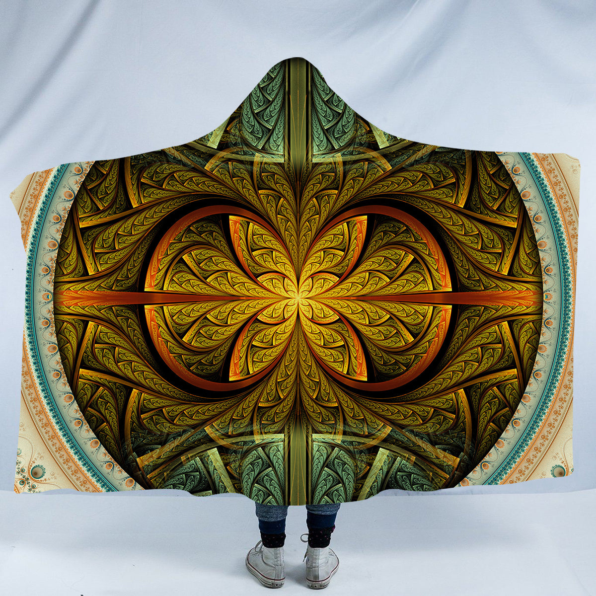Shamanic Sherpa Hooded Blanket