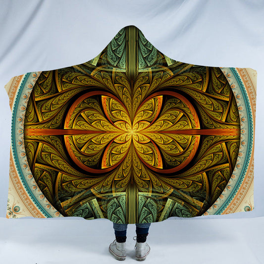 Shamanic Sherpa Hooded Blanket