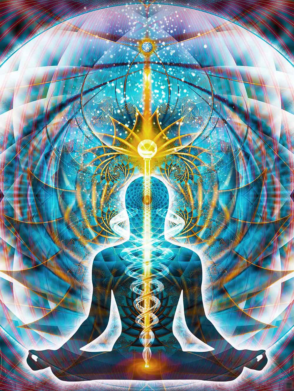 Meditation Art | Spiritual | Chakra Wall Art | Galactic Body