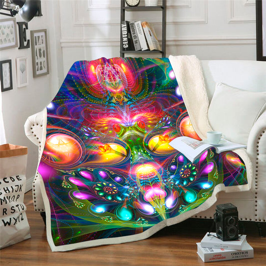 Psy Frog Fleece Blanket 1