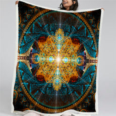 Equilibrium Sacred Geometry Throw Blanket