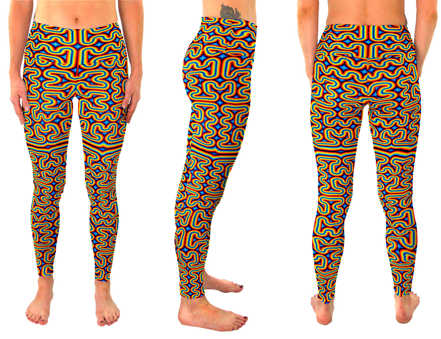 Psychedelic Festival Pants | Yoga Leggings | Rave Pants RainbowMaze