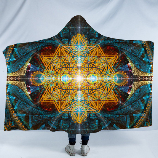 Sacred Geometry Hooded Blanket