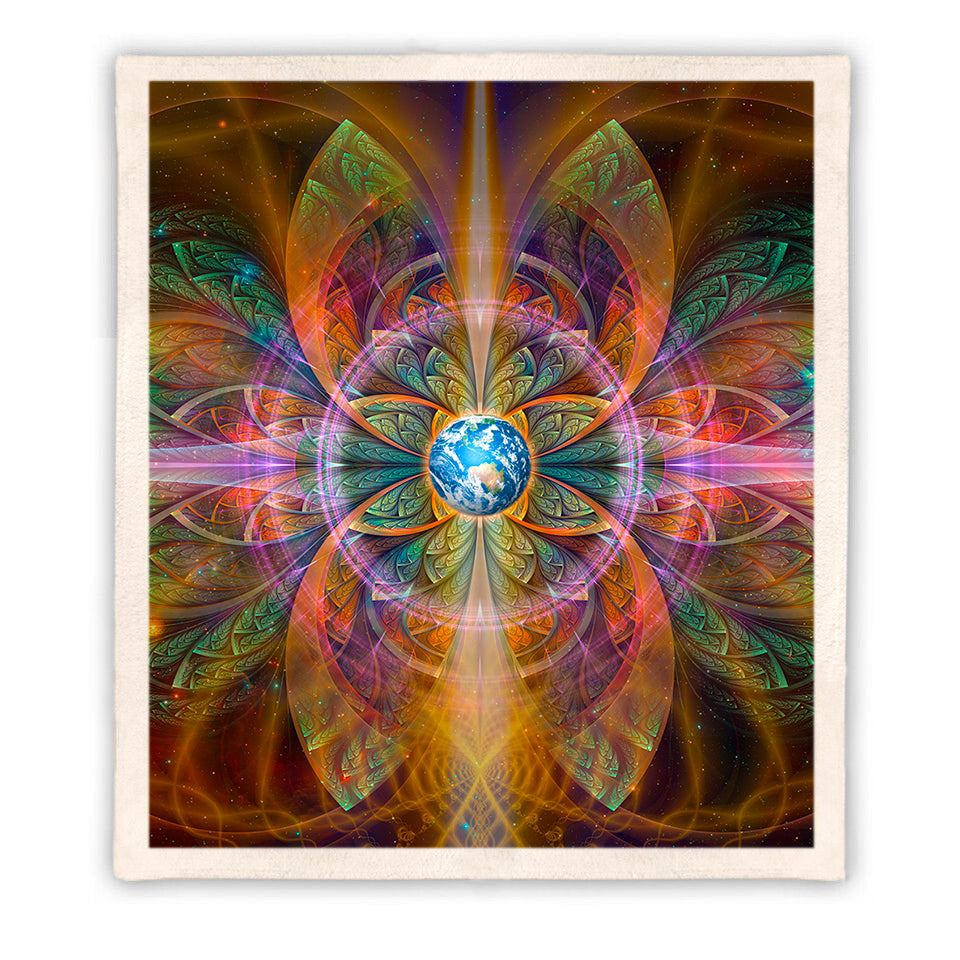 Gaiahuasca Sherpa Fleece Blanket