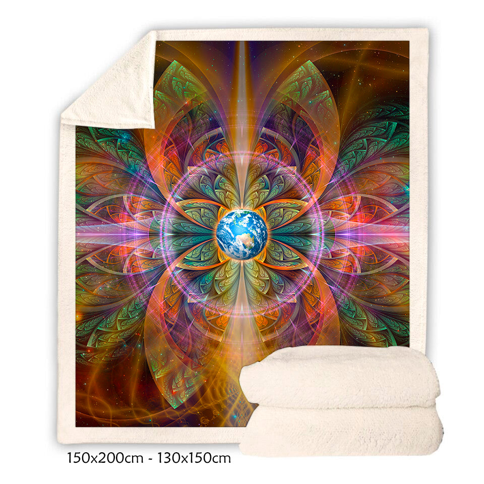 Mother Earth Sherpa Fleece Blanket 1