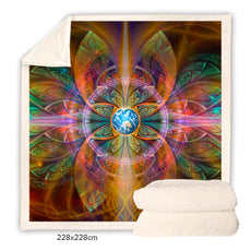 Mother Earth Sherpa Fleece Blanket