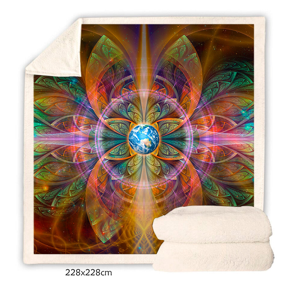 Mother Earth Sherpa Fleece Blanket