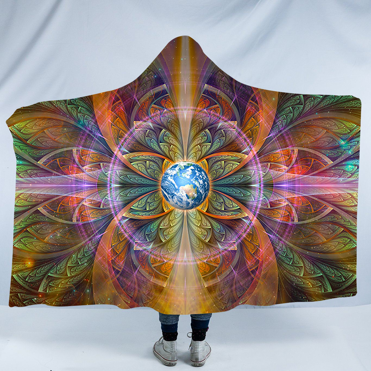 Gaia Sherpa Hooded Blanket 