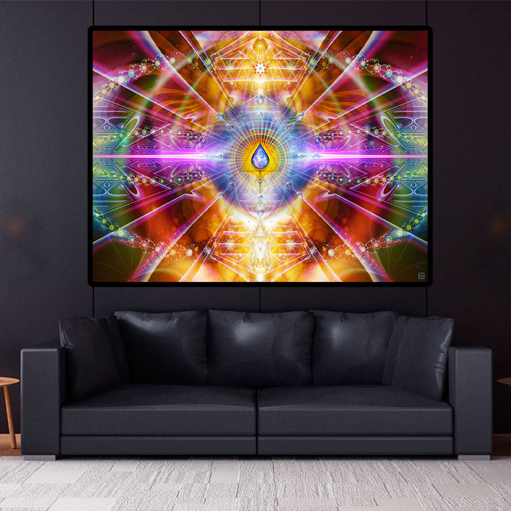 Spiritual Tapestry Wall Hanging | Meditation Art | La Source Divine