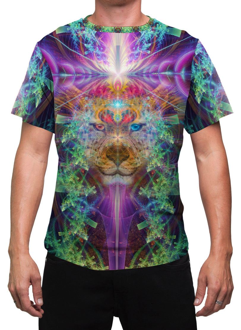 Psychedelic  Mens T-Shirt | Shaman Jaguar Animal Totem | TrippinJaguar