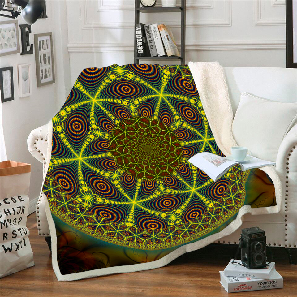Psychedelic Throw Blanket 1