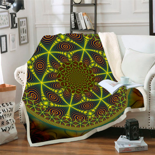 Psychedelic Throw Blanket 1
