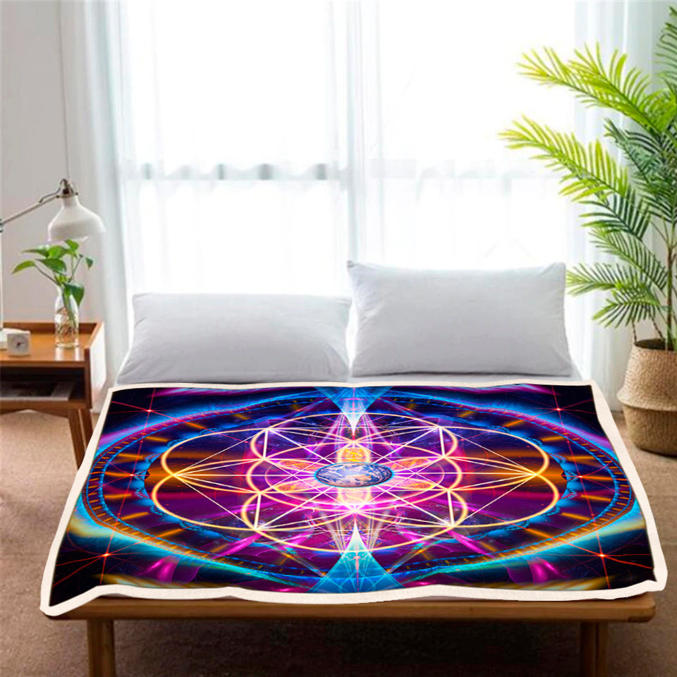 Flower of Life Throw Blanket 2