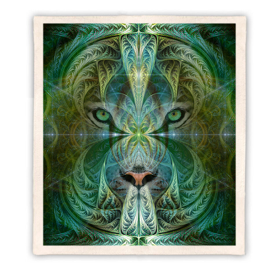 Sihna Animal Totem Sherpa Fleece Blanket