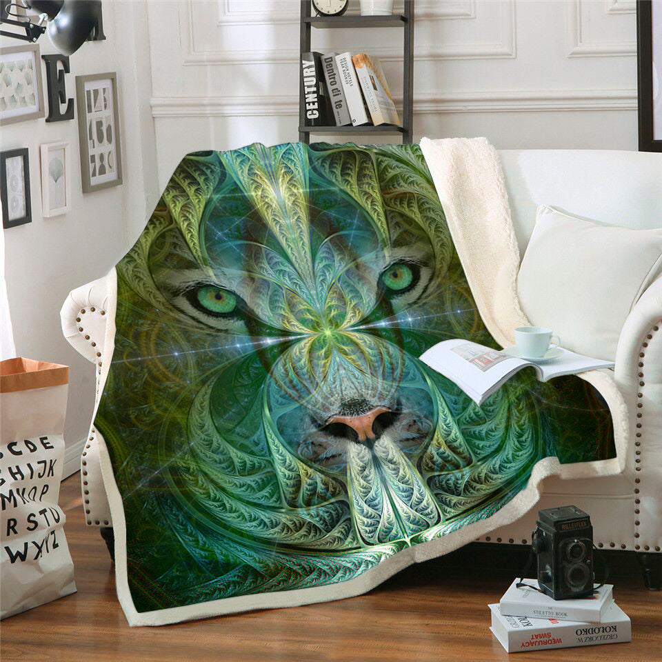 White Tiger Throw Blanket 1